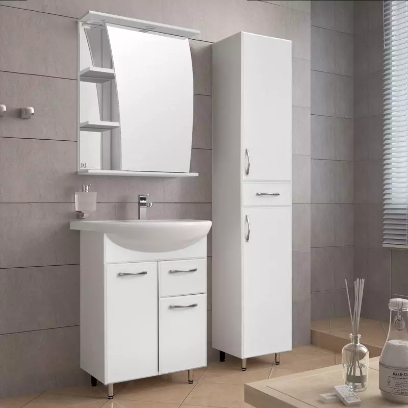 Тумба с раковиной напольная  Style Line Эко Стандарт №11 60 см 1 ящ. мывальник Эрика 61 белый ЛС-00000101 в 100Kran: Широкий выбор и доступные цены.