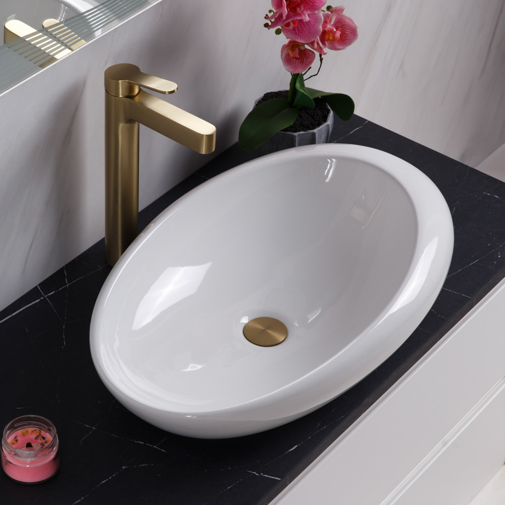 Накладная раковина BelBagno BB1396 37  см белая глянцевая в 100Kran: Широкий выбор и доступные цены.