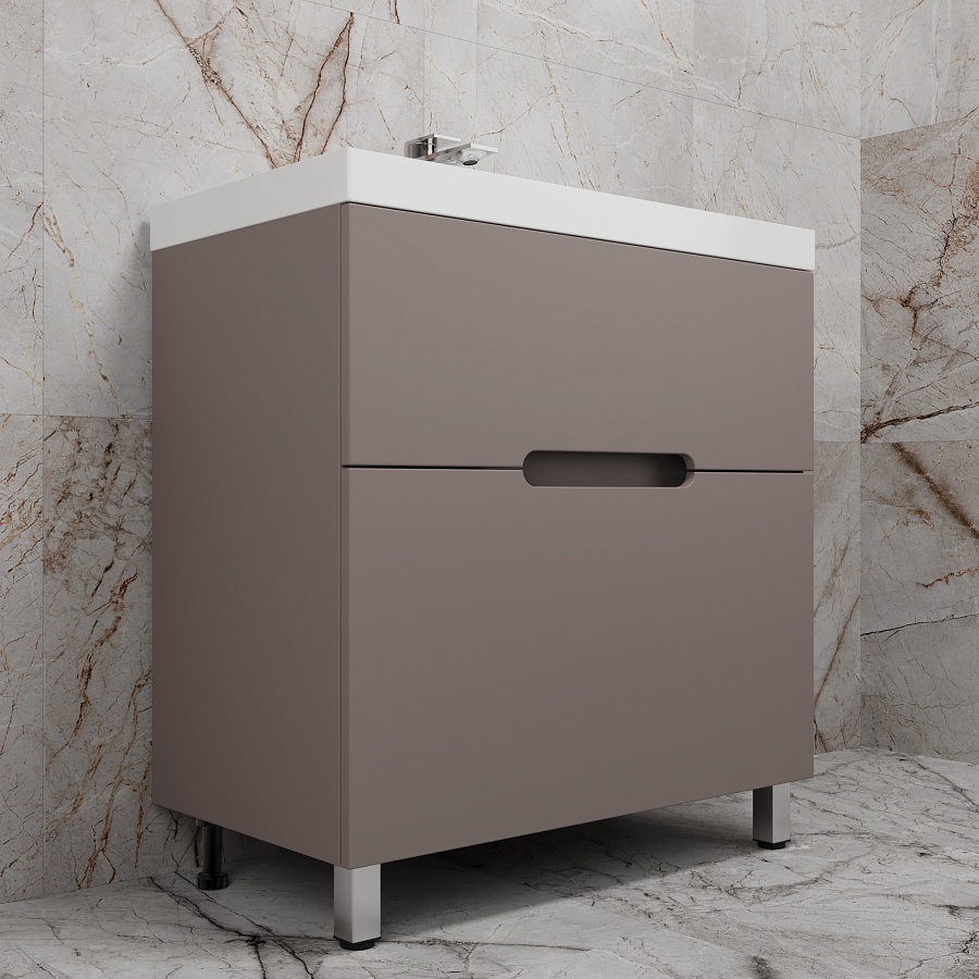 Тумба напольная Style Line Матис 80 см ЛС-00002439 тауп темный в 100Kran: Широкий выбор и доступные цены.