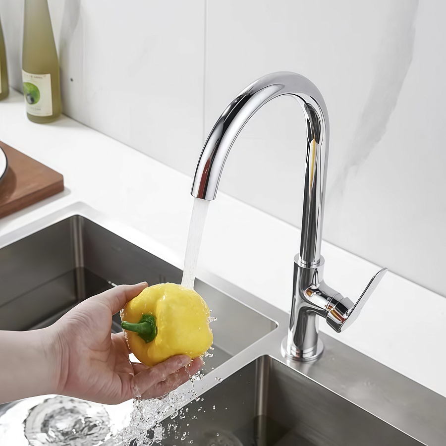 Смеситель для кухни Maretti Aria AR31RZZ845 хром в 100Kran: Широкий выбор и доступные цены.