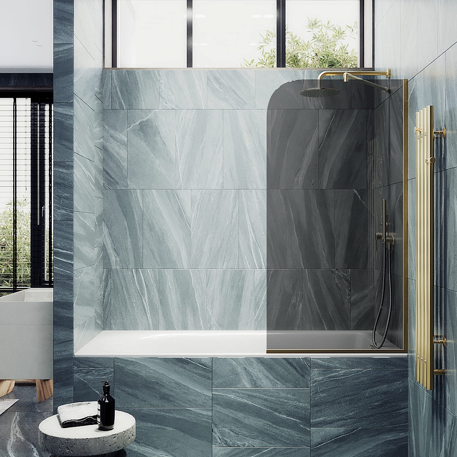 Шторка для ванны в узком профиле MaybahGlass MGV-83-3у 140x90 см стекло графит в 100Kran: Широкий выбор и доступные цены.