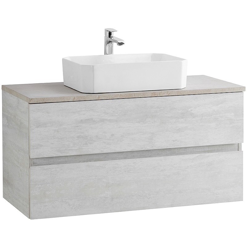 Тумба с раковиной подвесная CEZARES 120 см MOLVENO 46-120-2C-SO-LB Legno Bianco в 100Kran: Широкий выбор и доступные цены.