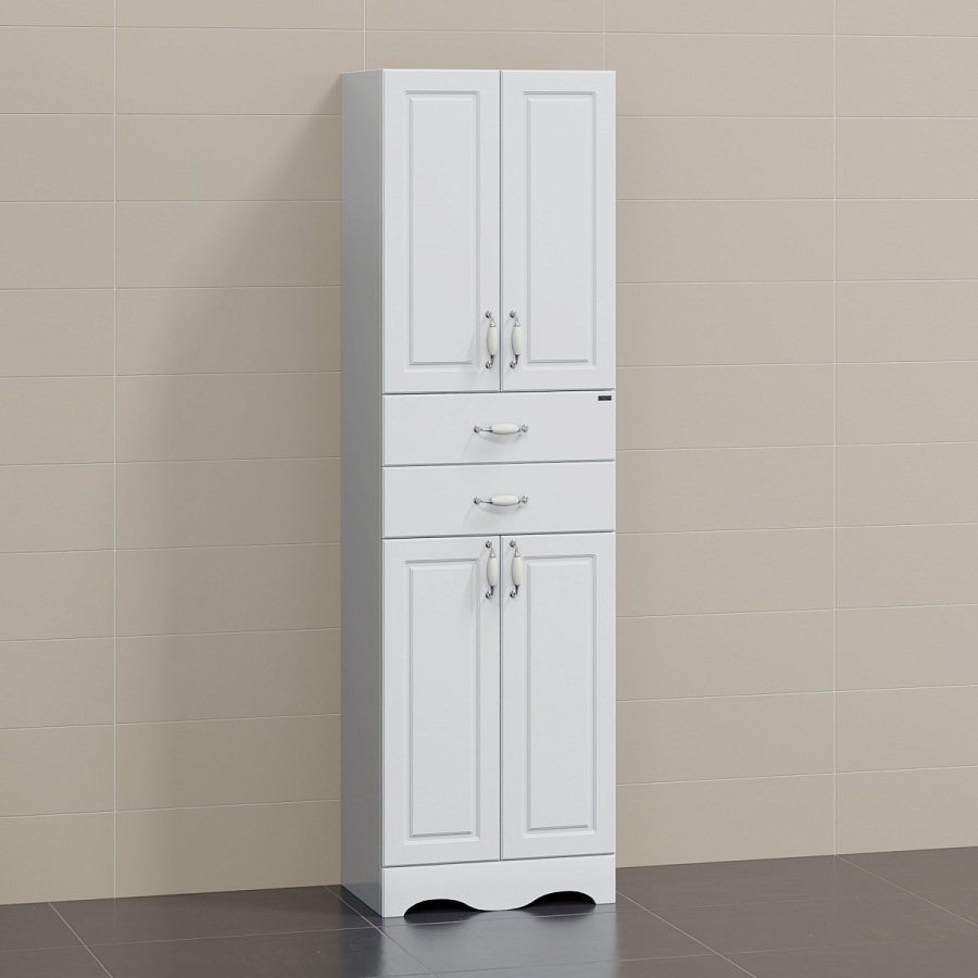 Шкаф-пенал САНТА Верона 60 см белый 700134 в 100Kran: Широкий выбор и доступные цены.