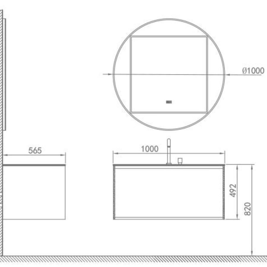 Тумба подвесная с раковиной Maxonor Pure Life SALON ESTILO 100 см PL-MC09-99-BN лорен чёрный в 100Kran: Широкий выбор и доступные цены.