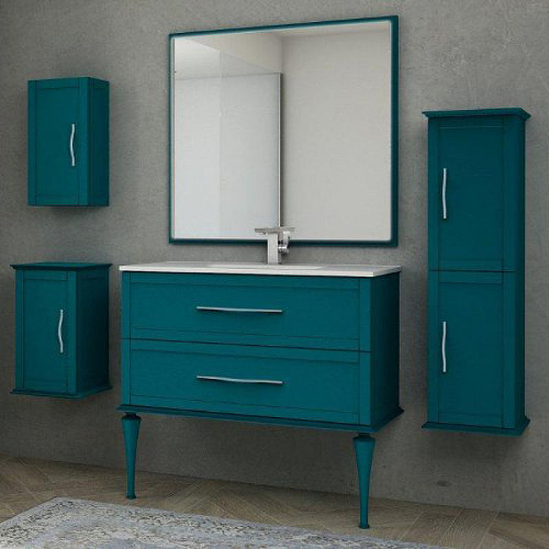 Тумба с раковиной подвесная CEZARES 100 см TIFFANY 54953 Blu Petrolio в 100Kran: Широкий выбор и доступные цены.