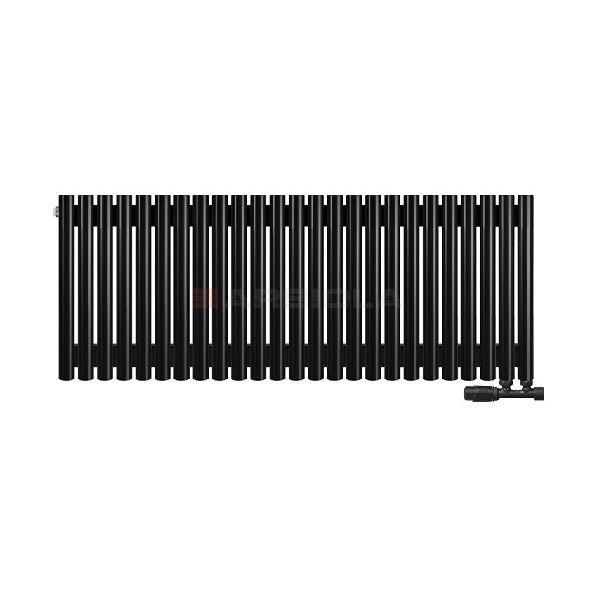 Вертикальный радиатор с нижним подключением Arbiola Iris V 108439 124,2 х 50 см черный матовый ral 9005 от интернет-магазина сантехники 100Kran!