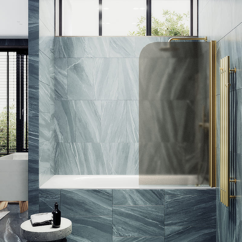 Шторка для ванны поворотная на монопетле MaybahGlass MGV-617-3 140x70 см стекло бронза матовая в 100Kran: Широкий выбор и доступные цены.