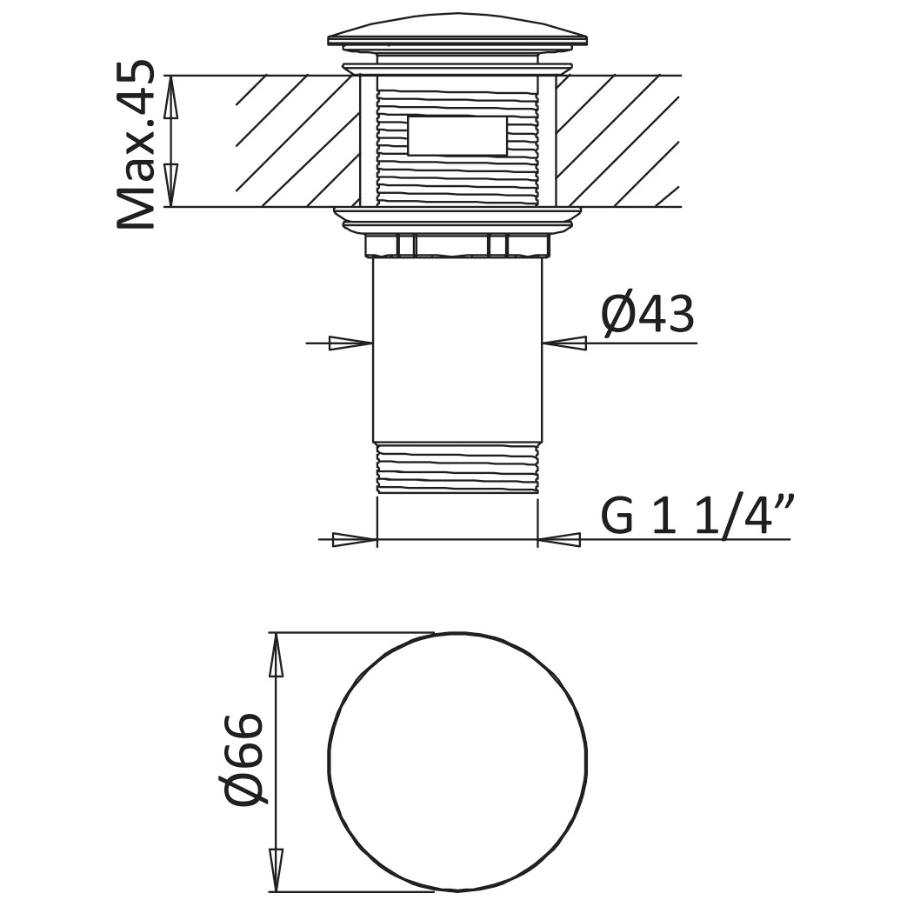 Донный клапан CEZARES CZR-B-SOC-01 хром в 100Kran: Широкий выбор и доступные цены.