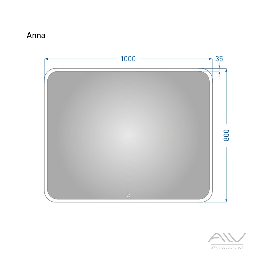 Зеркало с подсветкой Alavann Anna 100 см ALV0014001 100Kran: Широкий выбор и доступные цены.