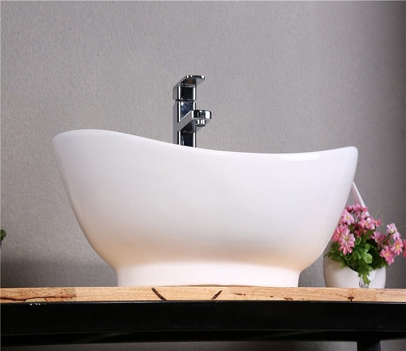 Раковина накладная  CeramaLux 9018 59,5 см белая в 100Kran: Широкий выбор и доступные цены.