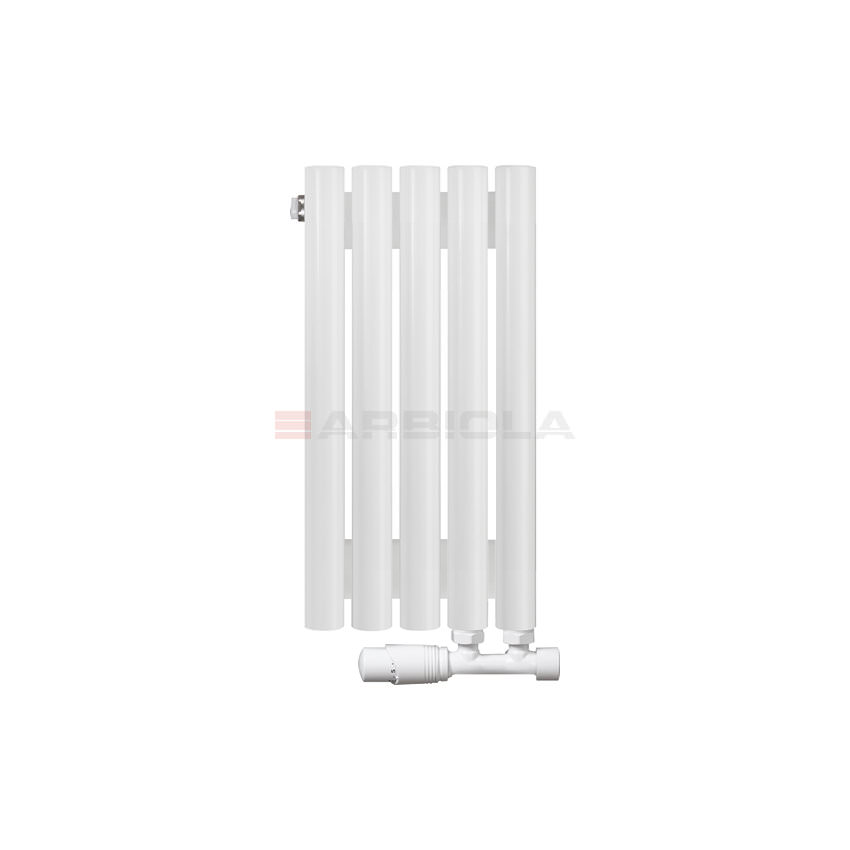 Вертикальный радиатор с нижним подключением Arbiola Iris V 108495 24,2 х 60 см белый матовый ral 9016 от интернет-магазина сантехники 100Kran!