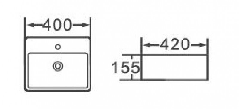Раковина накладная ESBANO 40 см ESRNCIRC40W CIRCON-40 (white) белый в 100Kran: Широкий выбор и доступные цены.