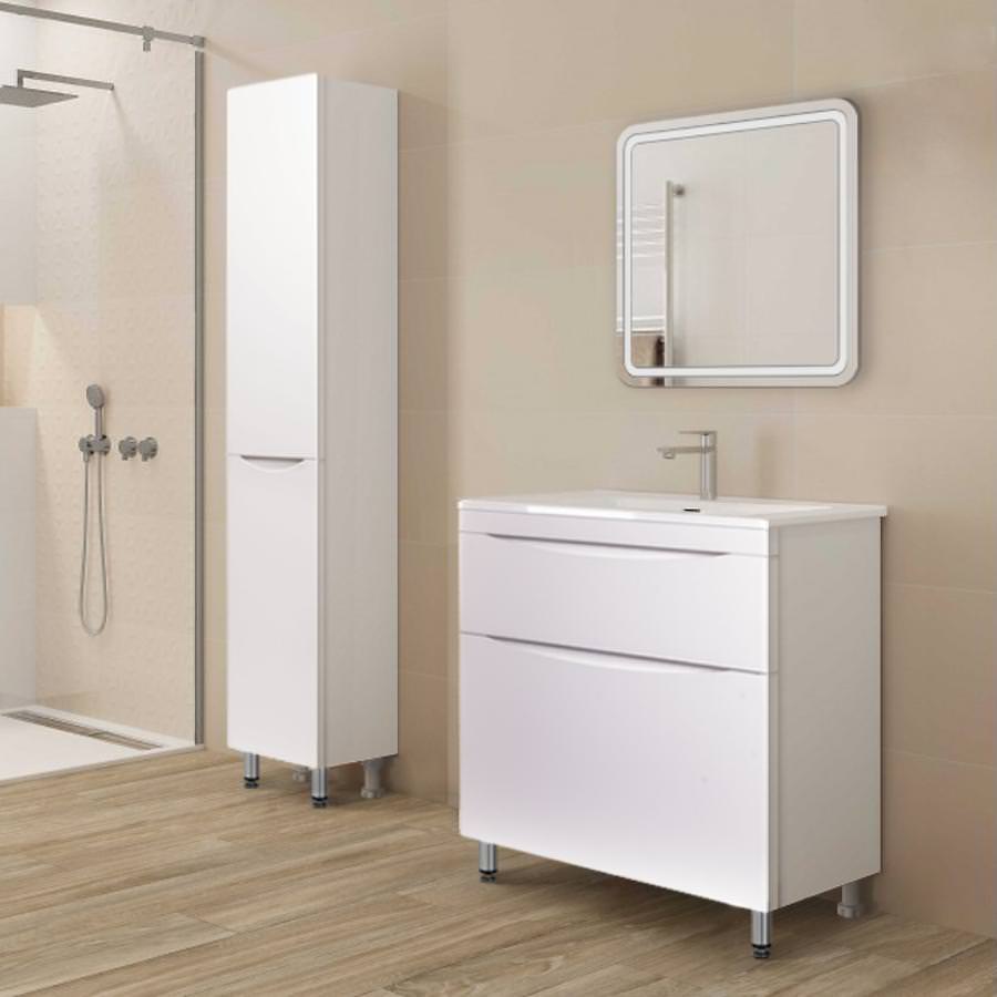Тумба напольная Style Line Бергамо мини 80 см СС-00002314 антискрейтч белый в 100Kran: Широкий выбор и доступные цены.