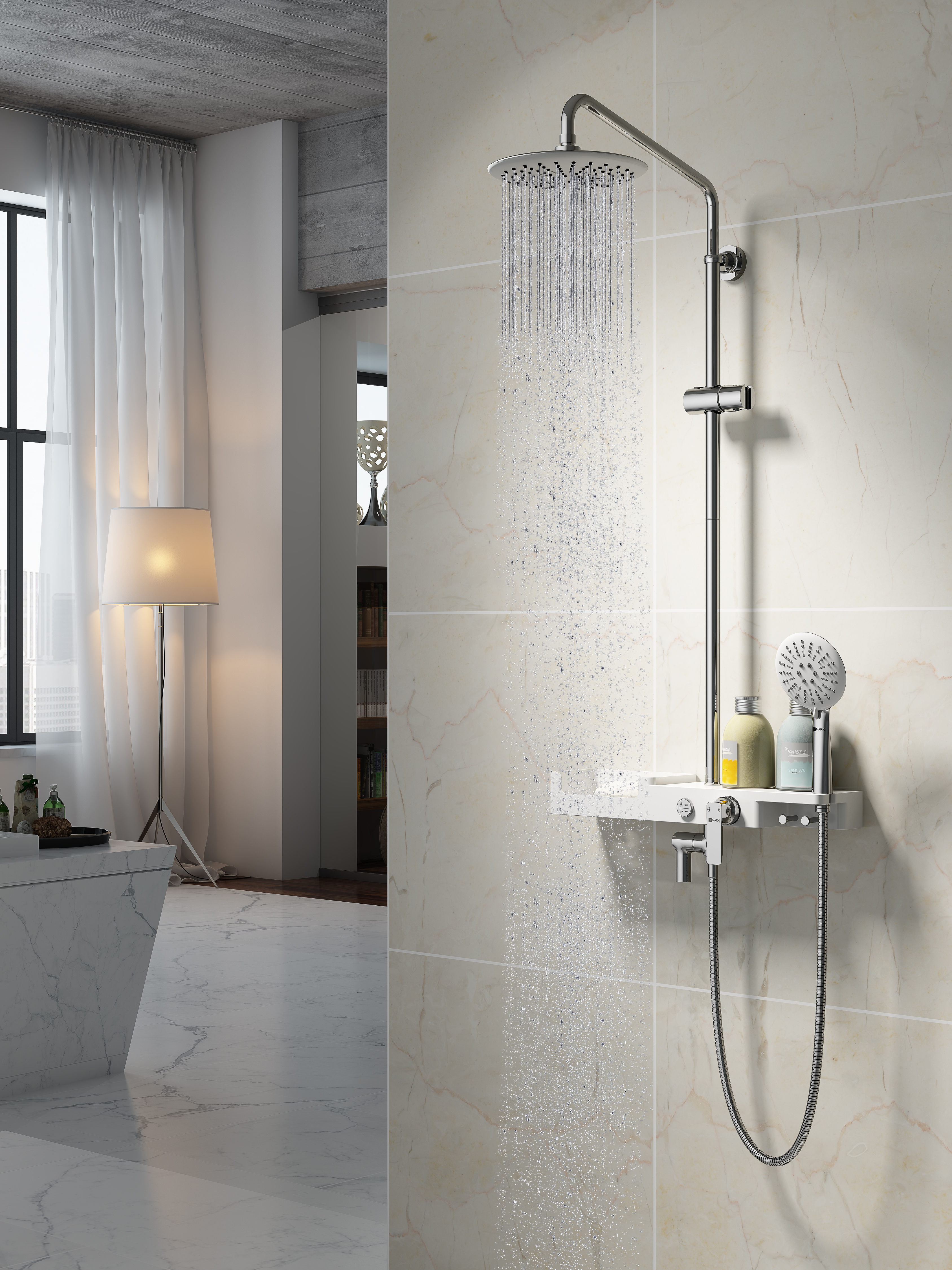 Душевая система Lemark Tropic LM7007C хром белый в 100Kran: Широкий выбор и доступные цены.