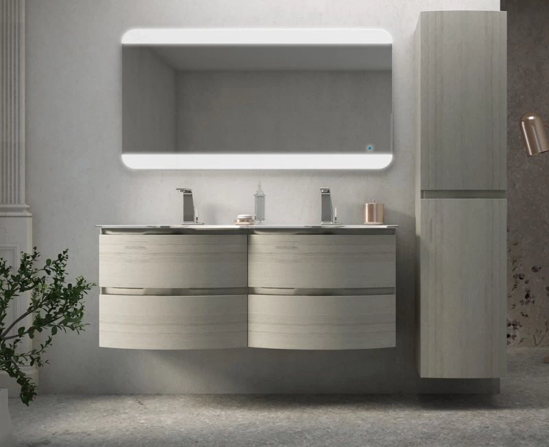 Тумба с раковиной подвесная с двумя выдвижными ящиками VAGUE CEZARES 70 см 54847 Rovere sbiancato в 100Kran: Широкий выбор и доступные цены.