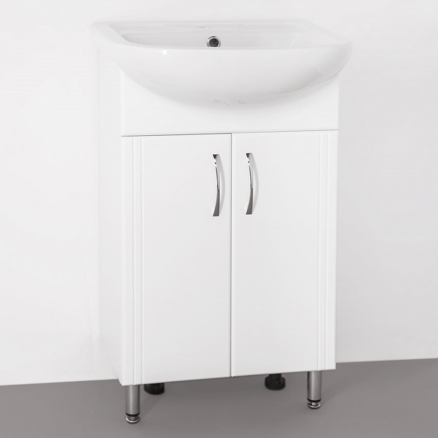 Тумба под раковину напольная Style Line №9 50 см белый ЛС-00000492 в 100Kran: Широкий выбор и доступные цены.