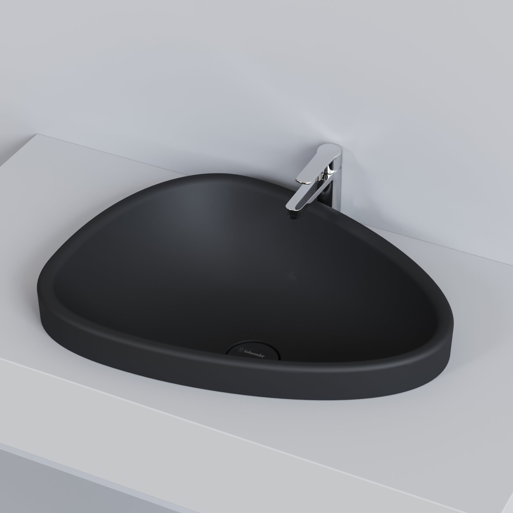 Раковина накладная Ambassador Kingston 146T20202 585*445 черная  матовая в 100Kran: Широкий выбор и доступные цены.