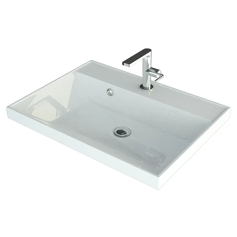 Раковина мебельная Style line ASTI 60 см СС-00002467 белая в 100Kran: Широкий выбор и доступные цены.