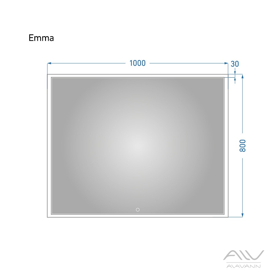 Зеркало с подсветкой Alavann Emma 100 см ALV0060001 100Kran: Широкий выбор и доступные цены.