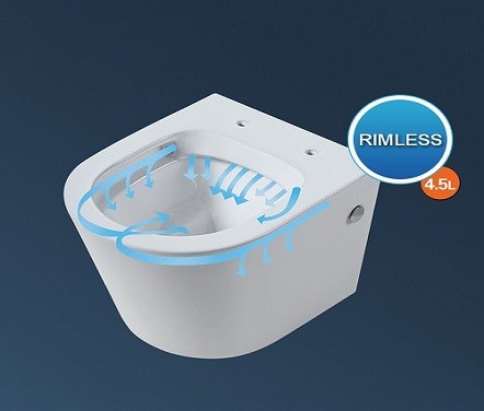 Унитаз подвесной CeramaLux B2330 белый глянцевый в 100Kran: Широкий выбор и доступные цены.