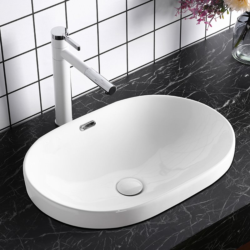 Раковина врезная CeramaLux 5006C 60 см белая в 100Kran: Широкий выбор и доступные цены.