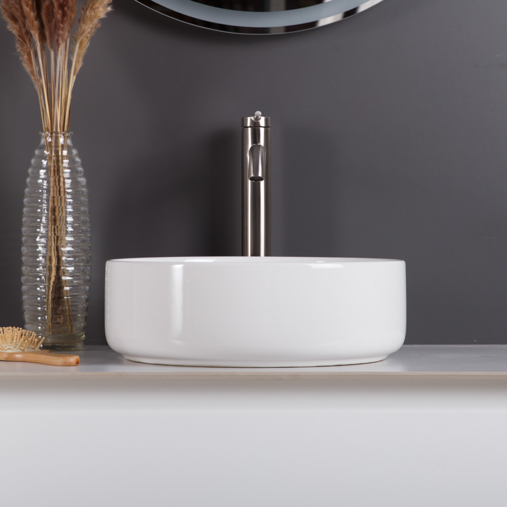 Накладная раковина BelBagno BB1357 37,5  см белая глянцевая в 100Kran: Широкий выбор и доступные цены.