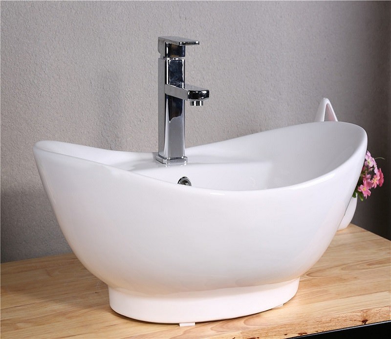 Раковина накладная  CeramaLux 9018 59,5 см белая в 100Kran: Широкий выбор и доступные цены.