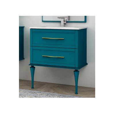 Тумба с раковиной подвесная CEZARES 75 см TIFFANY  54950 Blu Petrolio в 100Kran: Широкий выбор и доступные цены.