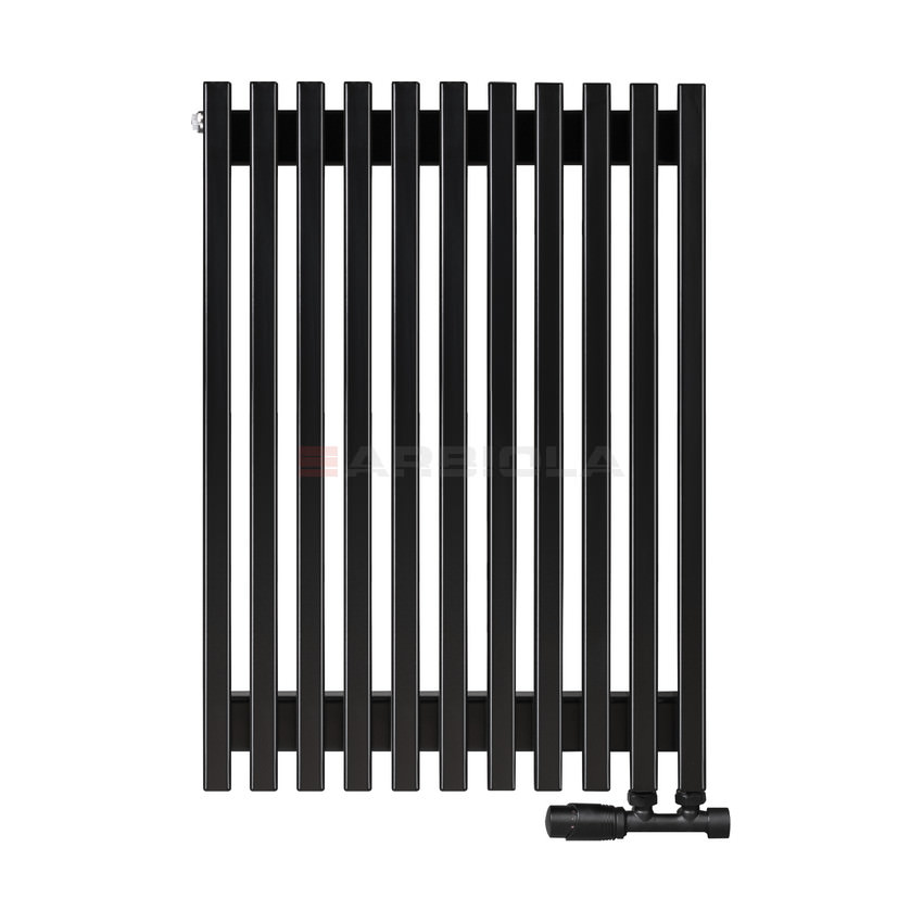 Вертикальный радиатор с нижним подключением Arbiola Compact V 102334 53 х 70 см Черный от интернет-магазина сантехники 100Kran!