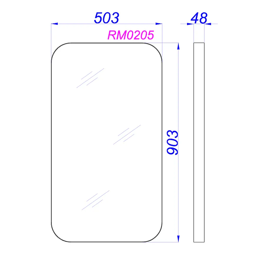 Зеркало AQWELLA RM 50*90 см RM0205BLK черное 100Kran: Широкий выбор и доступные цены.
