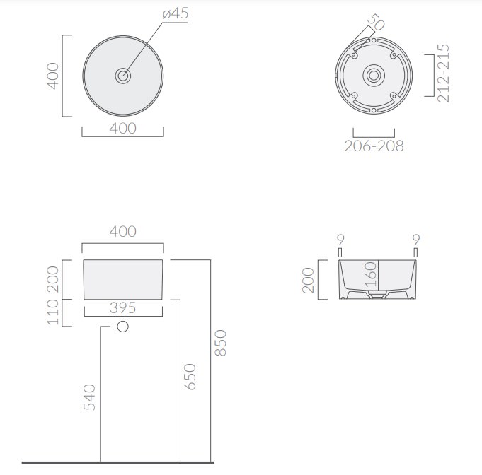 Раковина накладная GALASSIA CORE 40 7306OC охра в 100Kran: Широкий выбор и доступные цены.