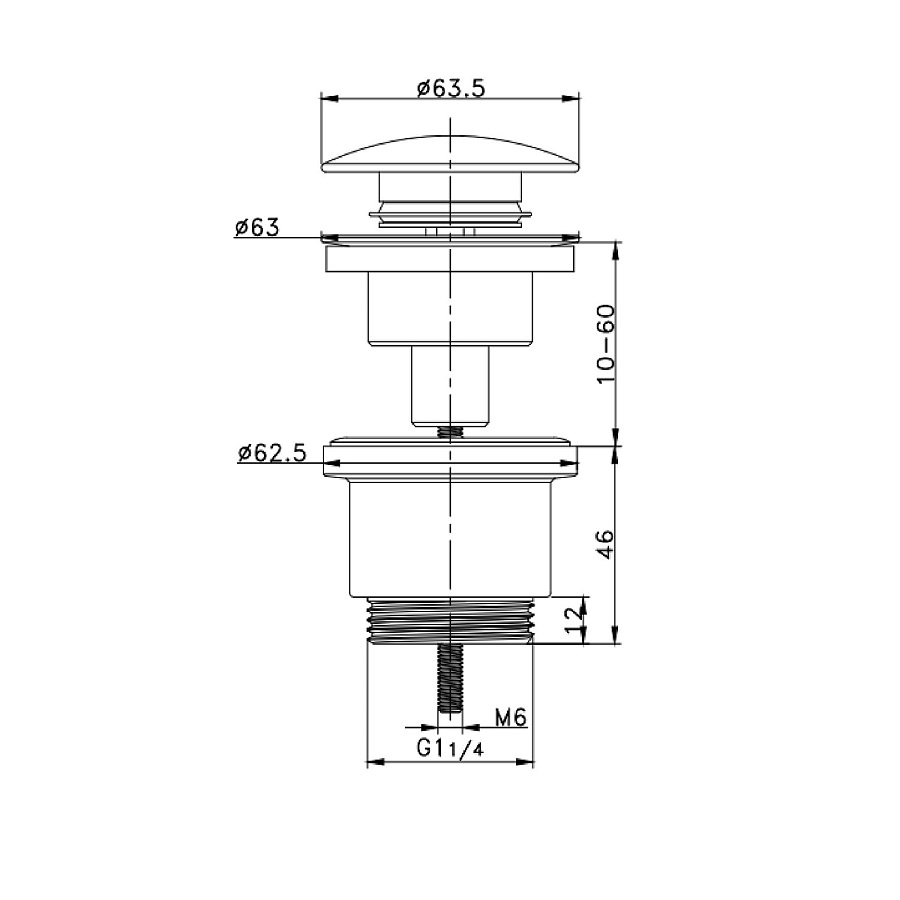 Донный клапан Raglo R600.01 хром в 100Kran: Широкий выбор и доступные цены.