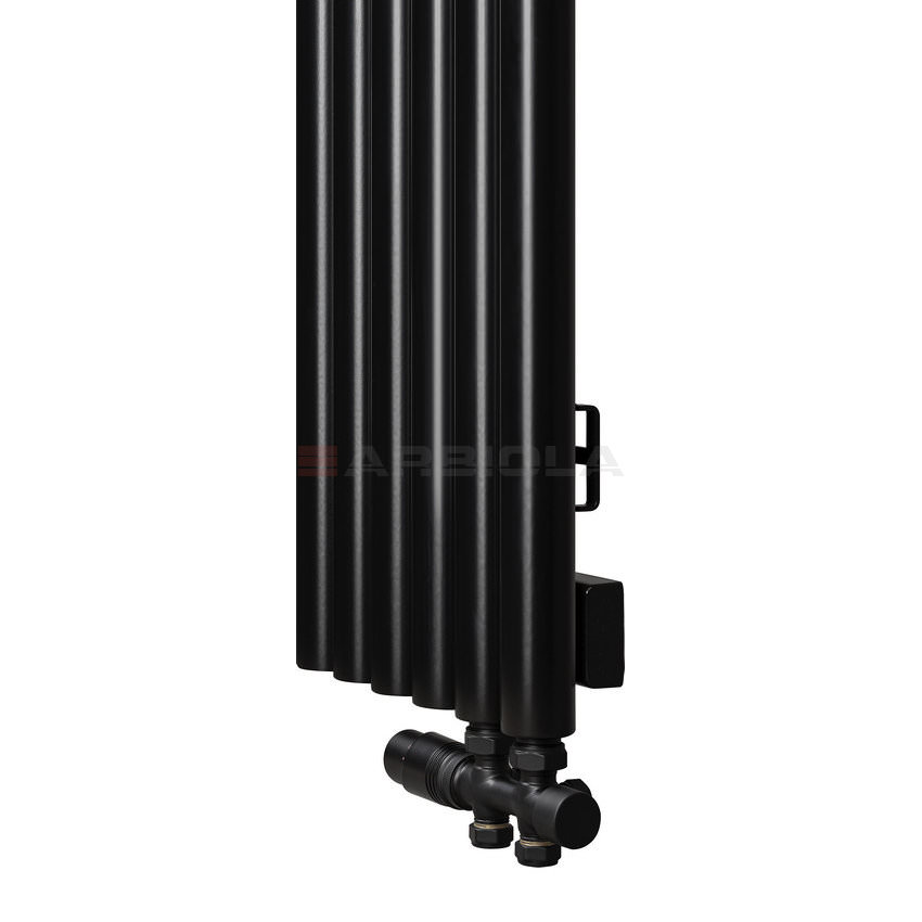 Вертикальный радиатор с нижним подключением Arbiola Iris V 96829 59,2 х 200 см черный матовый ral 9005 от интернет-магазина сантехники 100Kran!