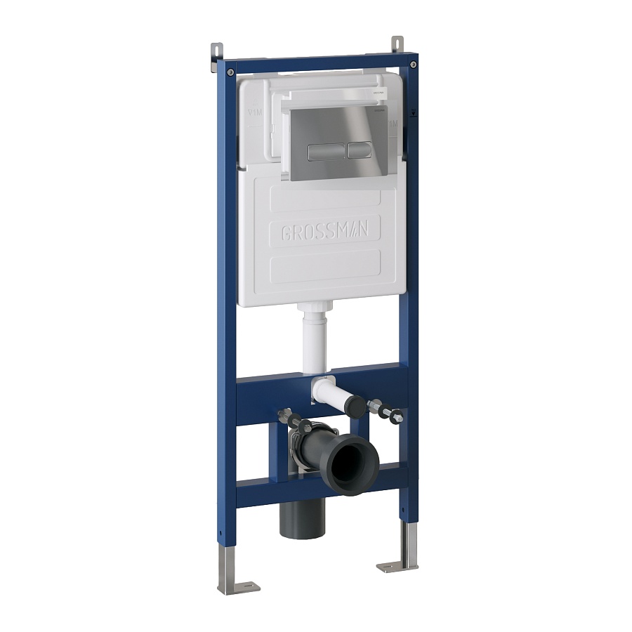 Комплект 3 в 1: Grossman инсталляция 900.K31.01.000+клавиша 700.K31.03.000.000 белая+унитаз GR-4478S в 100Kran: Широкий выбор и доступные цены.