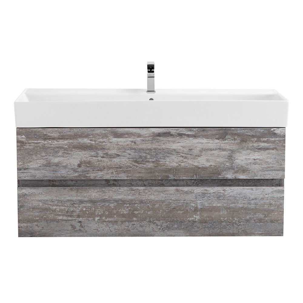 Тумба с раковиной подвесная CEZARES 120 см MOLVENO 46-120-2C-SO-LG Legno Grigio в 100Kran: Широкий выбор и доступные цены.