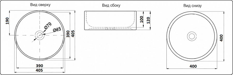 Раковина накладная  CeramaLux 9011 40,5 см белая в 100Kran: Широкий выбор и доступные цены.
