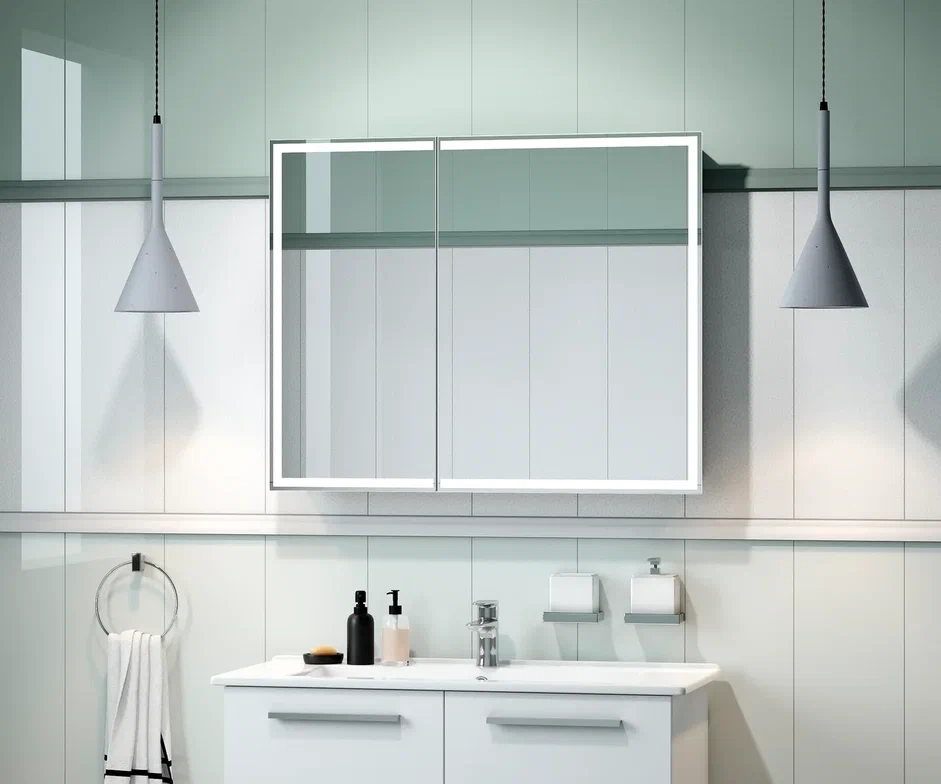 Зеркало-шкаф с подсветкой "Allure Led" 1000х800 розеткой МВК044 создать уют и комфорт, это просто!