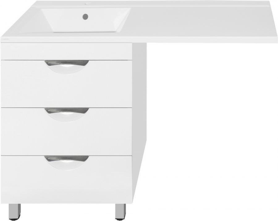 Тумба с раковиной напольная Style Line Жасмин 60 3 ящ. Умывальник Даллас 1200*480 белый ЛС-00000644 в 100Kran: Широкий выбор и доступные цены.