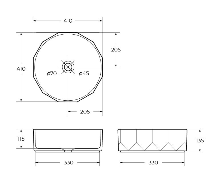 Накладная раковина BelBagno BB1409H301 41  см черная глянцевая в 100Kran: Широкий выбор и доступные цены.