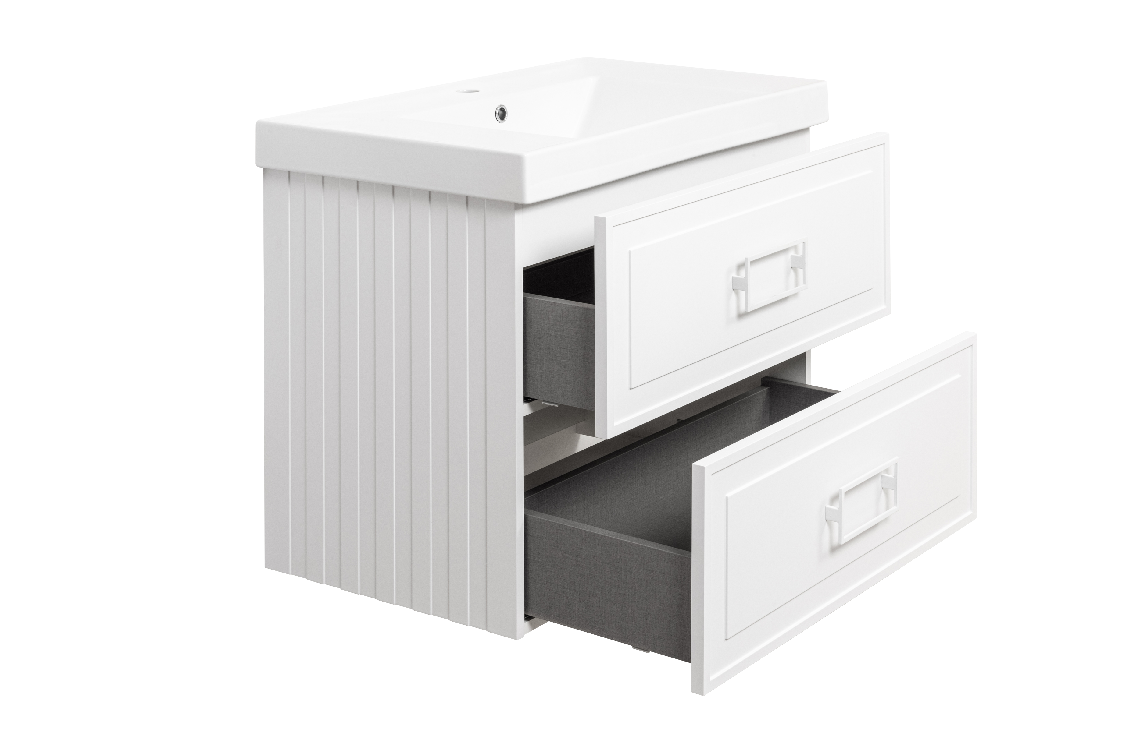 Тумба под раковину LA FENICE Cubo Bianco TWIN белая матовая 80 FNC-01-CUB-B-80-2 в 100Kran: Широкий выбор и доступные цены.
