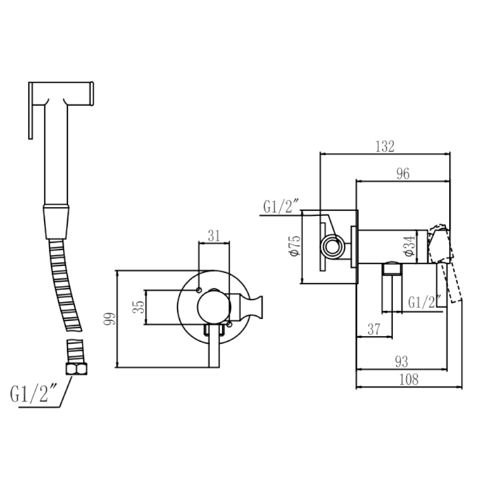 Гигиенический душ со смесителем Savol S-FXQ003W белый в 100Kran: Широкий выбор и доступные цены.