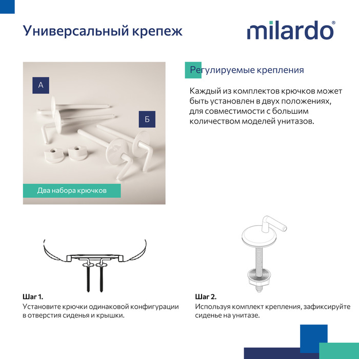 Сиденье для унитаза полипропилен 010 Milardo 010PP00M31 белое в 100Kran: Широкий выбор и доступные цены.