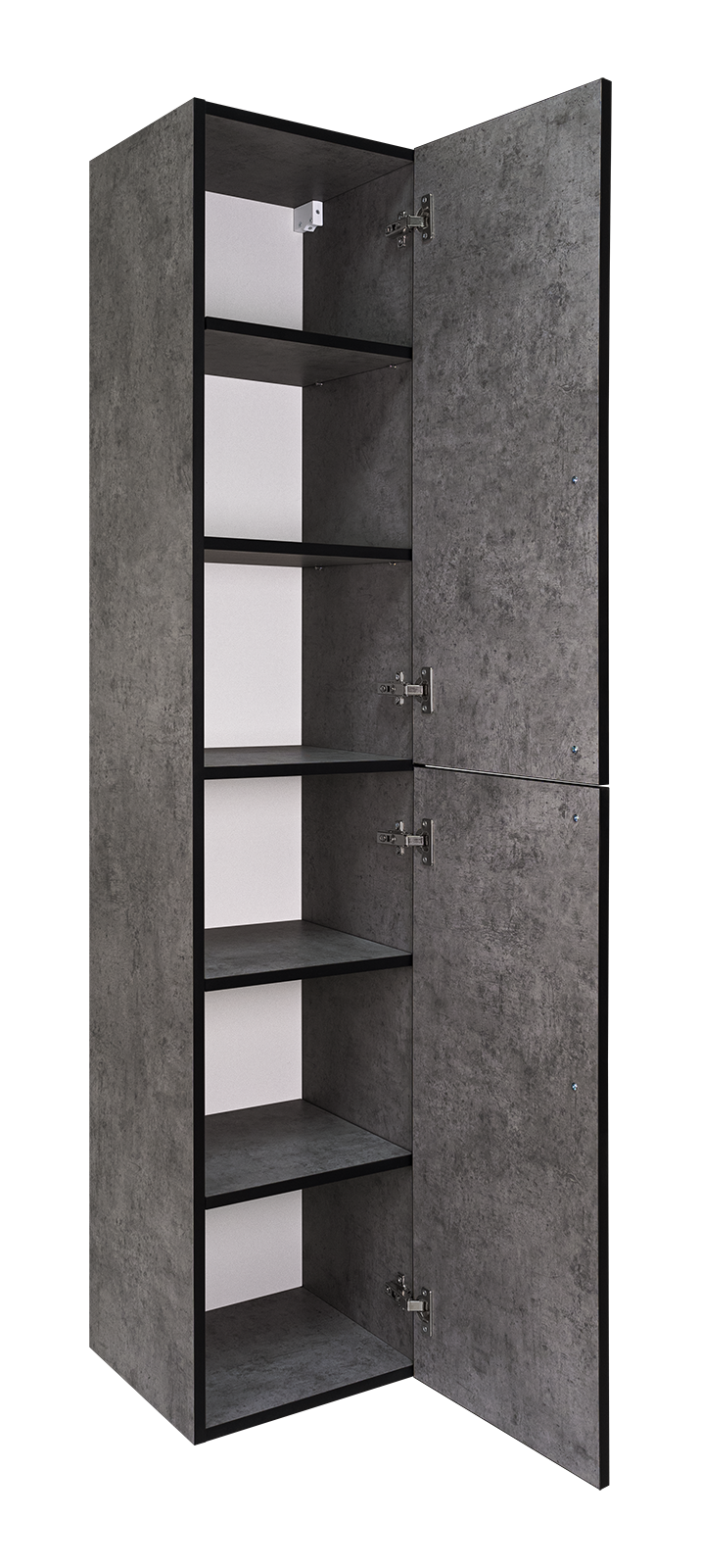 Шкаф - пенал Brevita Rock 35 подвесной правый темно-серый ROCK-05035-50-2П в 100Kran: Широкий выбор и доступные цены.