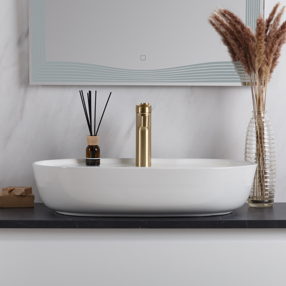 Накладная раковина BelBagno BB1346 61,5  см белая глянцевая в 100Kran: Широкий выбор и доступные цены.