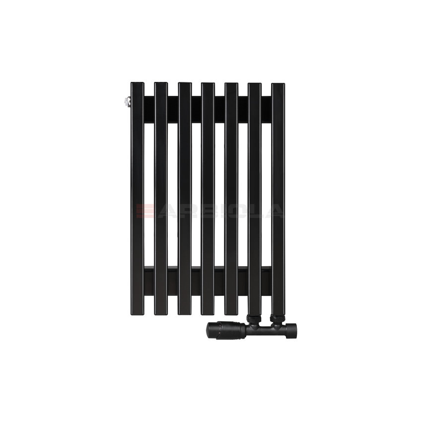 Вертикальный радиатор с нижним подключением Arbiola Compact V 102003 33 х 60 см Черный от интернет-магазина сантехники 100Kran!