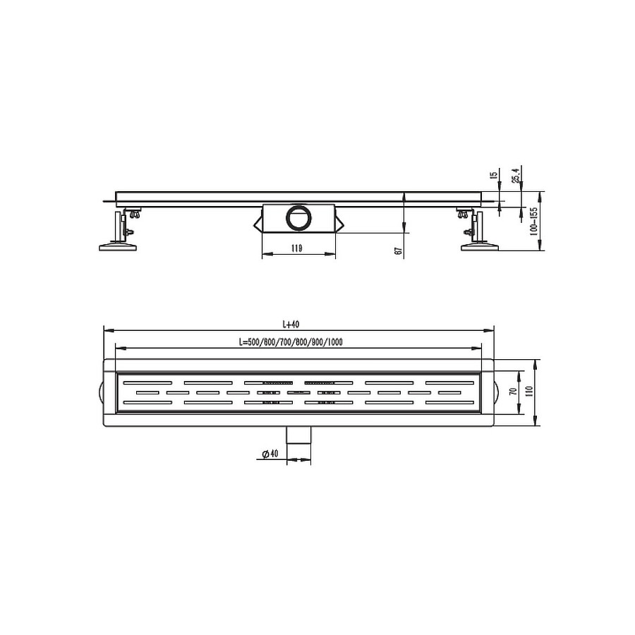 Душевой лоток Raglo R650.70.03 сатин золотой в 100Kran: Широкий выбор и доступные цены.