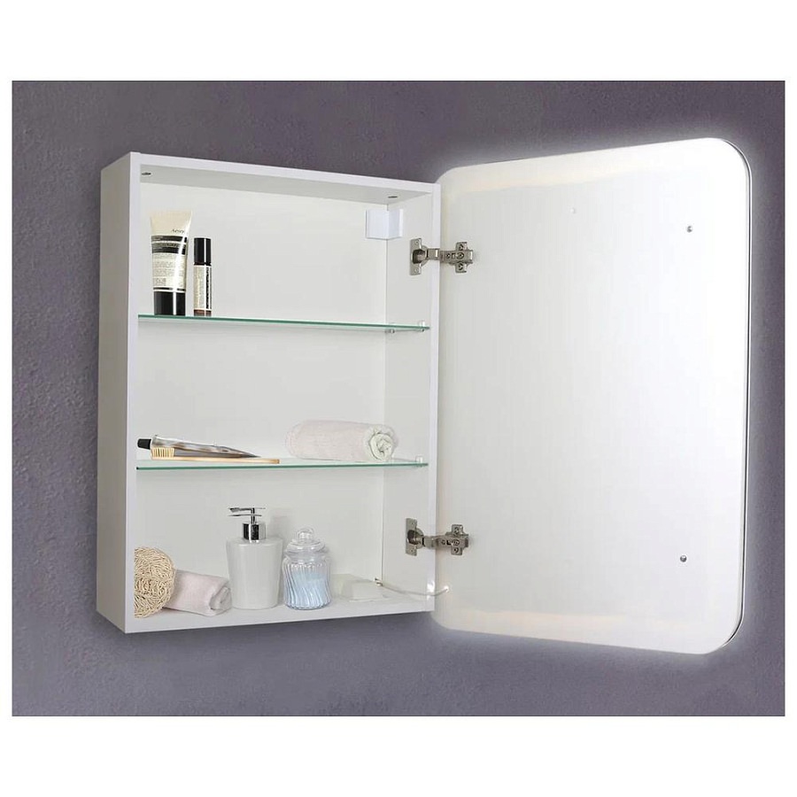Зеркальный шкаф с подсветкой Silver Mirrors Фиджи 60 х 80 см LED-00002364 сенсорный выключатель создать уют и комфорт, это просто!