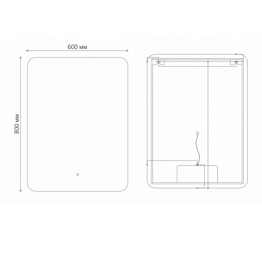 Зеркало GROSSMAN 1760801 ELEGANS-промо 600*800*45 LED с сенсорным выключателем 100Kran: Широкий выбор и доступные цены.