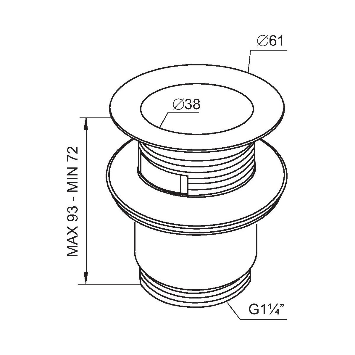 Донный клапан D-Lin D61211-1 хром в 100Kran: Широкий выбор и доступные цены.