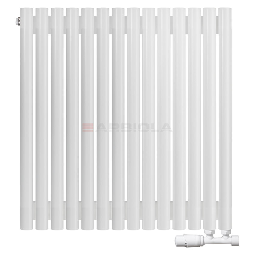 Вертикальный радиатор с нижним подключением Arbiola Iris V 108741 69,2 х 75 см белый матовый ral 9016 от интернет-магазина сантехники 100Kran!